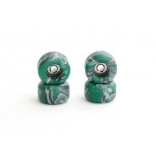 Колеса для фінгерборда з підшипниками Just Skate Swirl Green