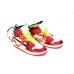 Мини обувь, фингер шузы, брелок Nike AIR Jordan EWD Off-White Red