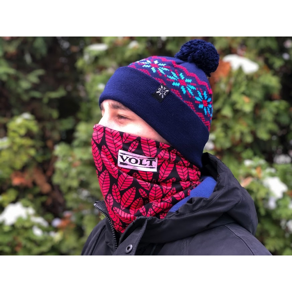Шапка Volt Snow POM Nvy Red