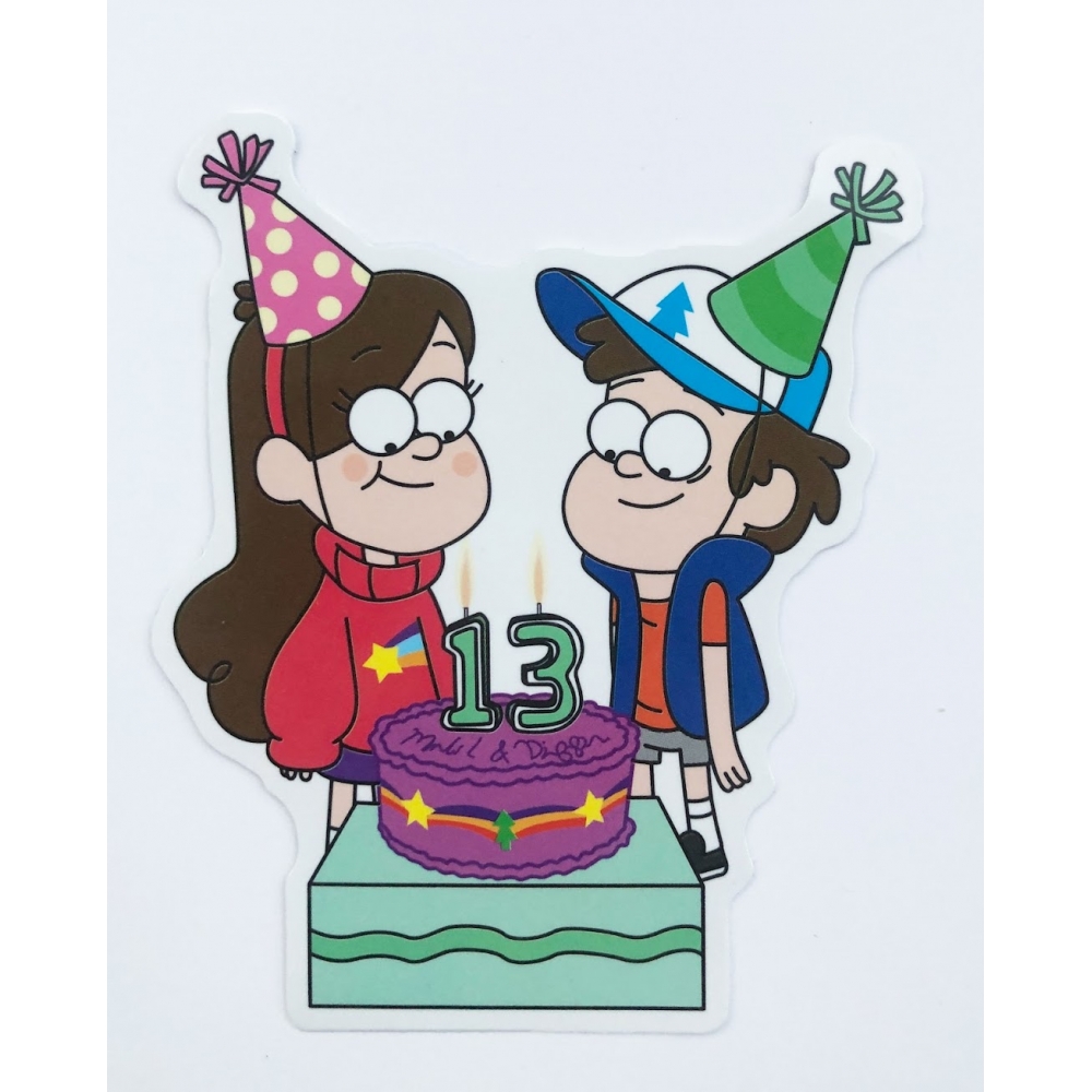 Стикер наклейка Gravity Falls Birthday