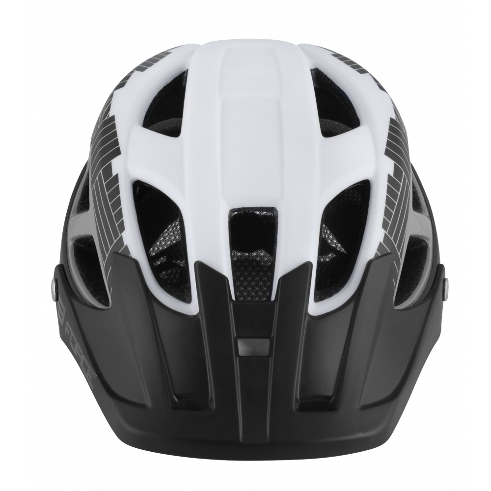 Велошлем FORCE Aves MTB бело-черный, мат S-M