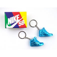 Міні взуття, Фінгер шузи, брелок Nike AIR Jordan All Blue з коробкою Color