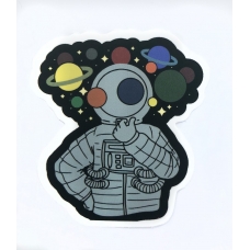 Стікер наклейка Astronaut Planet