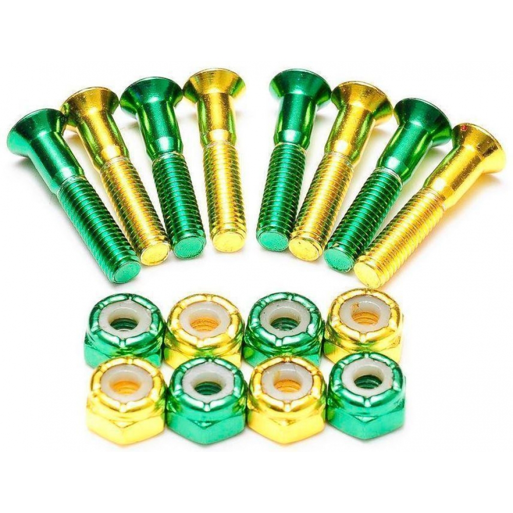 Болти для скейта SHAKE JUNT ALL Grn/Yel Phillips 1"