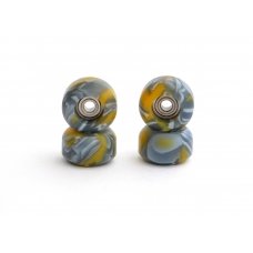 Колеса для фінгерборда з підшипниками Just Skate Swirl Yellow