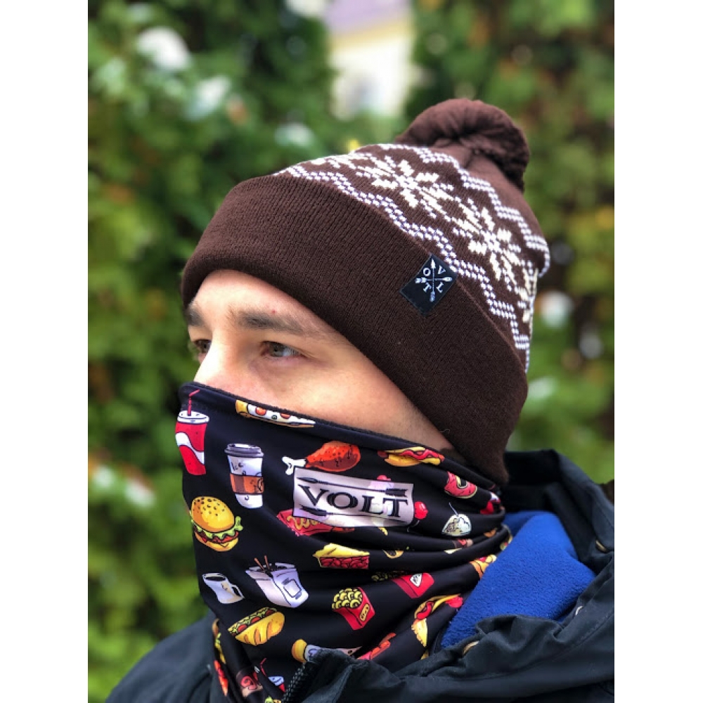Шапка Volt Snow POM Brn