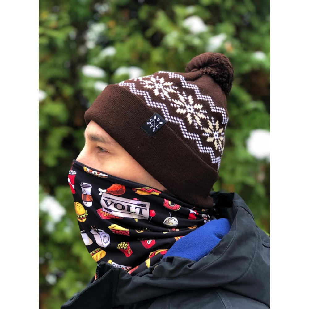 Шапка Volt Snow POM Brn