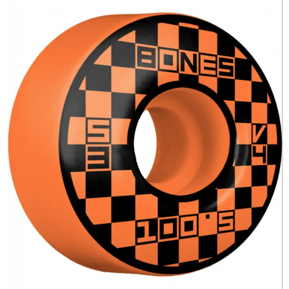 Колеса для скейтборда BONES WHEELS OG Formula Block Party 52mm V4 Wide 100A Orange