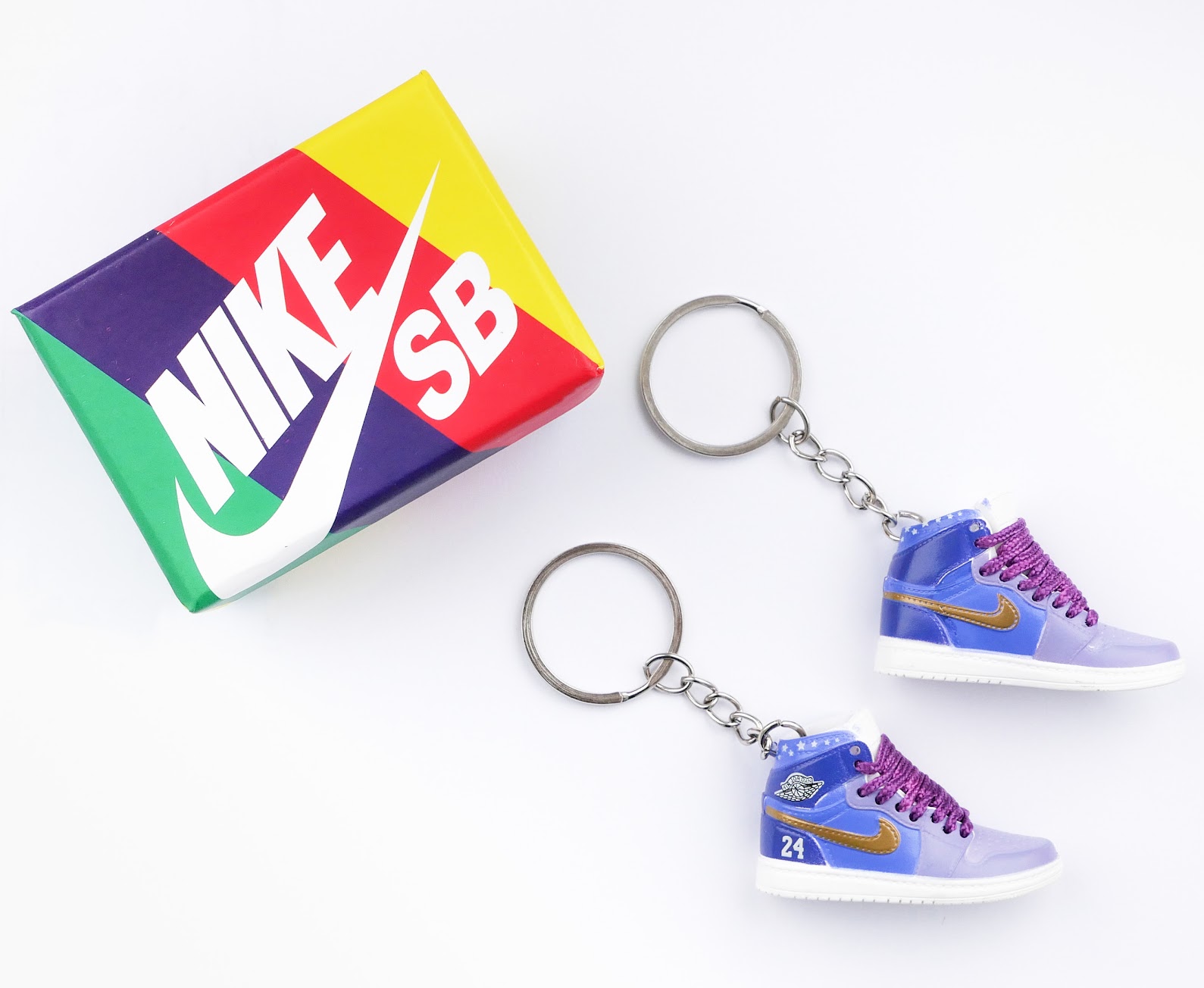 Мини обувь, фингер шузы, брелок Nike AIR Jordan 24 Purple +